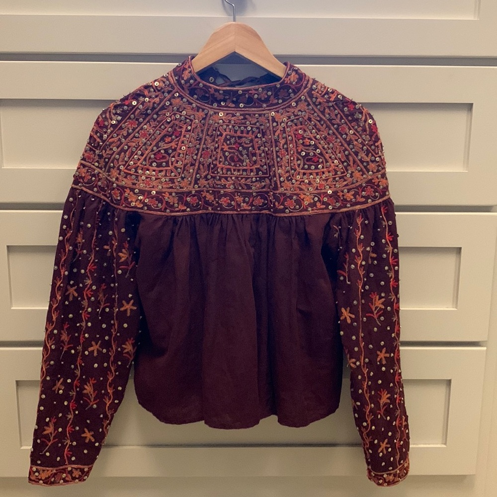Ulla Johnson beaded and embroidered top